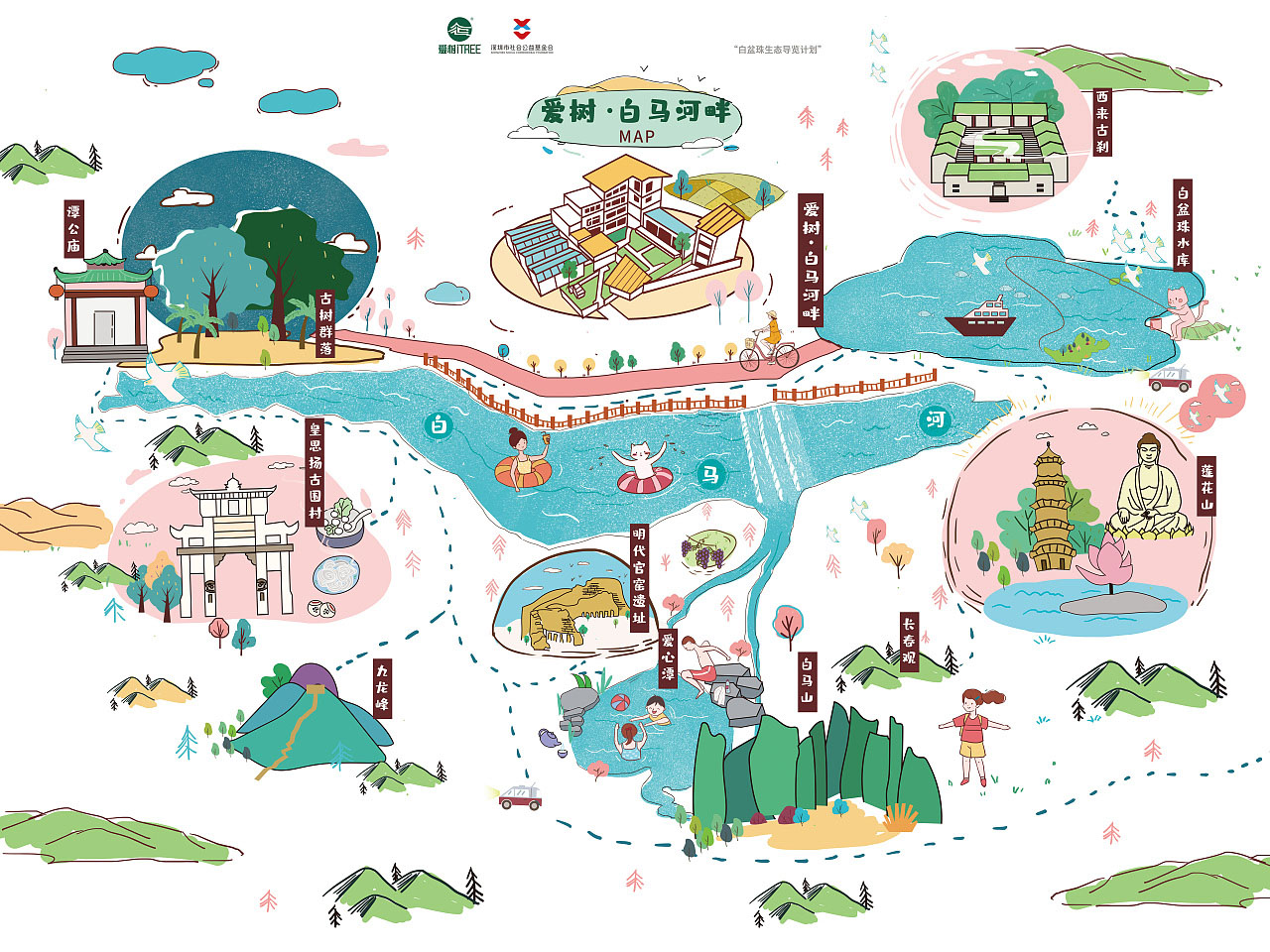 扬州手绘地图景区的艺术表现