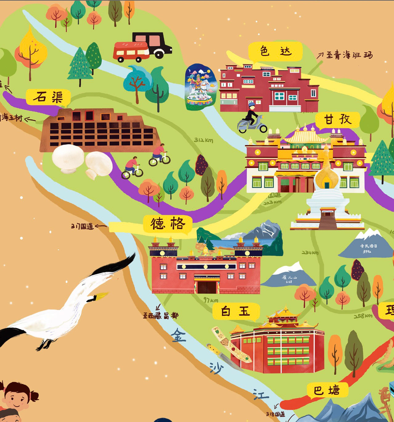扬州手绘地图景区的文化宝库